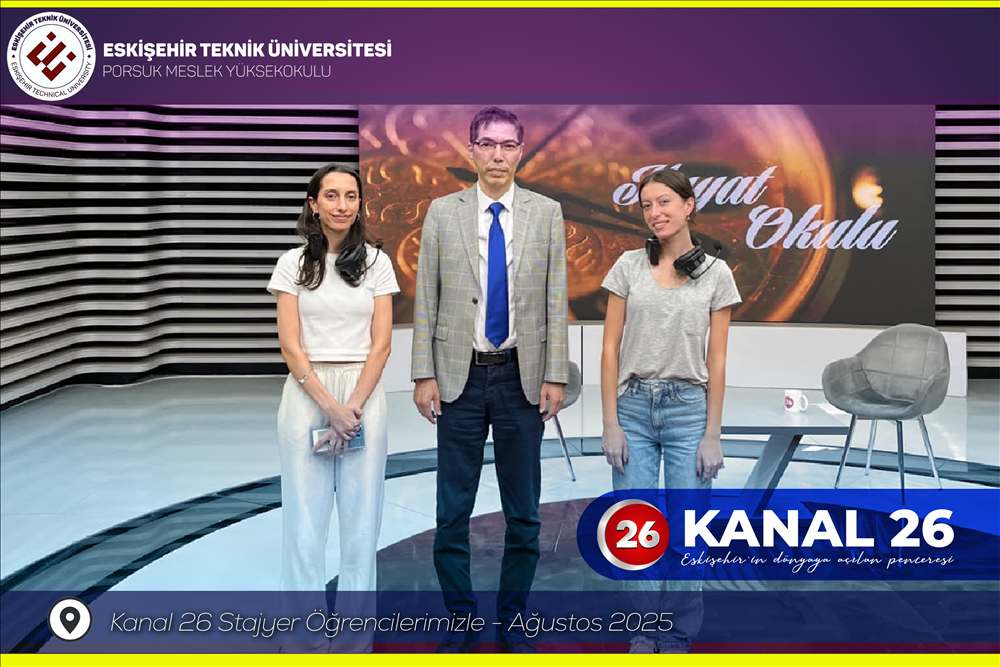 Porsuk MYO Öğrencileri Kanal 26 Stüdyolarında: Hayat Okulu Program Çekimi Gerçekleştirildi