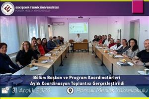 Porsuk Meslek Yüksekokulu Bölüm Başkanları ve Program Koordinatörleriyle gerçekleştirdiğimiz koordinasyon toplantısı ile 2024 yılını geride bıraktık