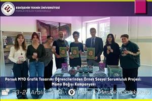 Porsuk MYO Grafik Tasarımı Öğrencilerinden Örnek Sosyal Sorumluluk Projesi: Mama Bağışı Kampanyası